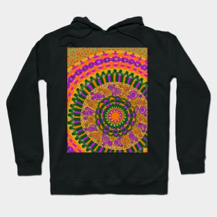 Neon Orange, Yellow, and Green Mandala Hoodie